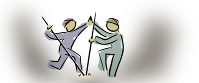 Führungskräfte Sparring: Mehr Klarheit durch gemeinsames Nachdenken 13 Zwei Personen streiten