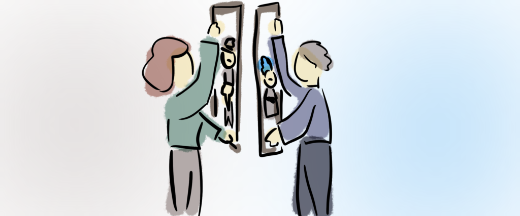 Alte Bilder stehen im Weg