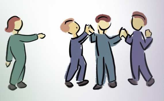 Mehrere Menschen im Kontakt miteinander - Zugehörigkeit