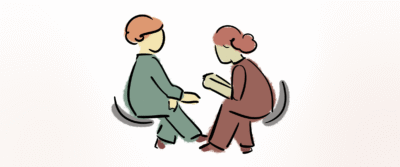 Führen in der Trauer: was Teams nach einem Todesfall brauchen 3 Zwei Menschen im Gespräch